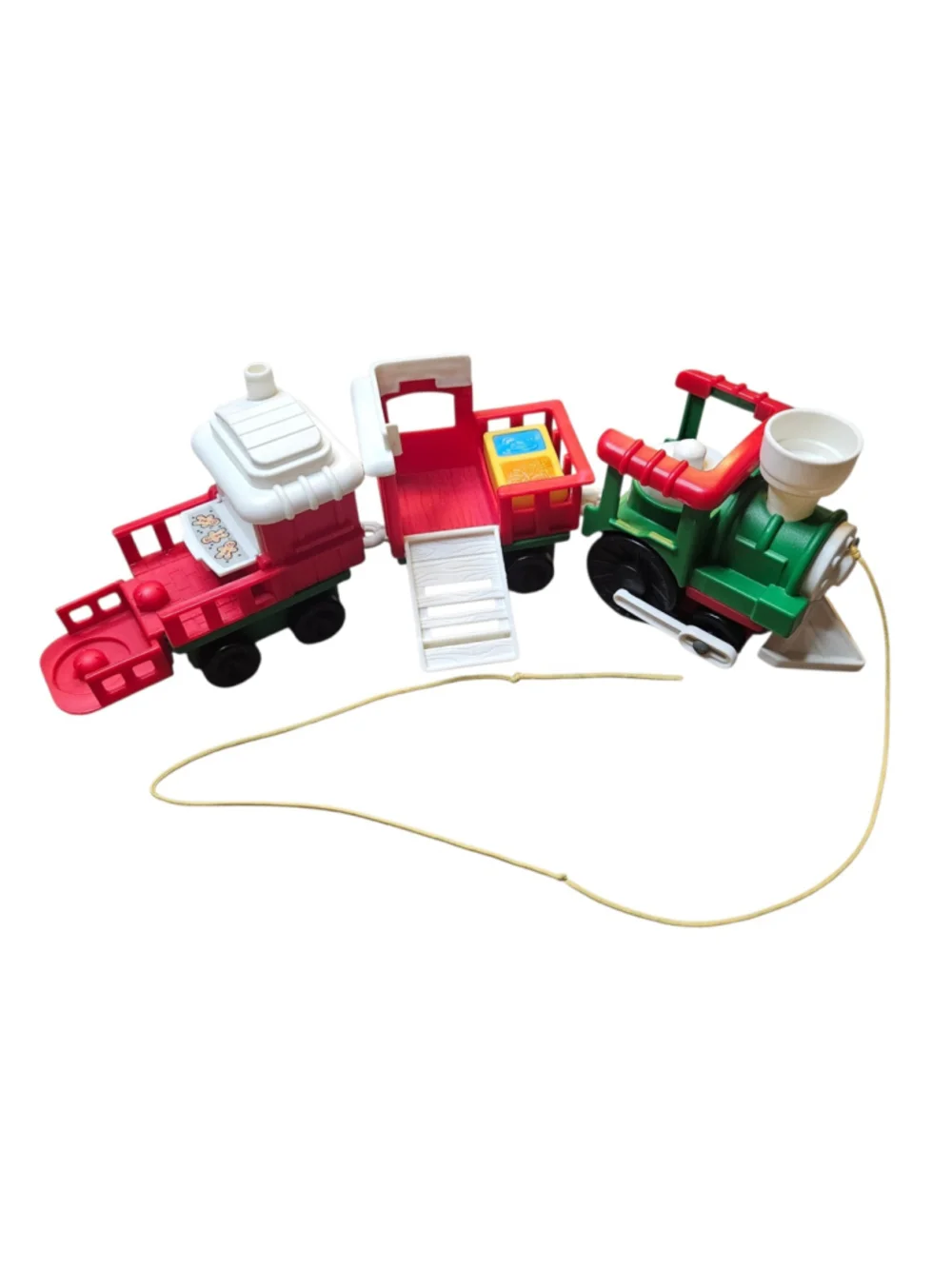 Vintage Fisher Price Little People 1998 Christmas Train 72698 Elf 3 Car Set